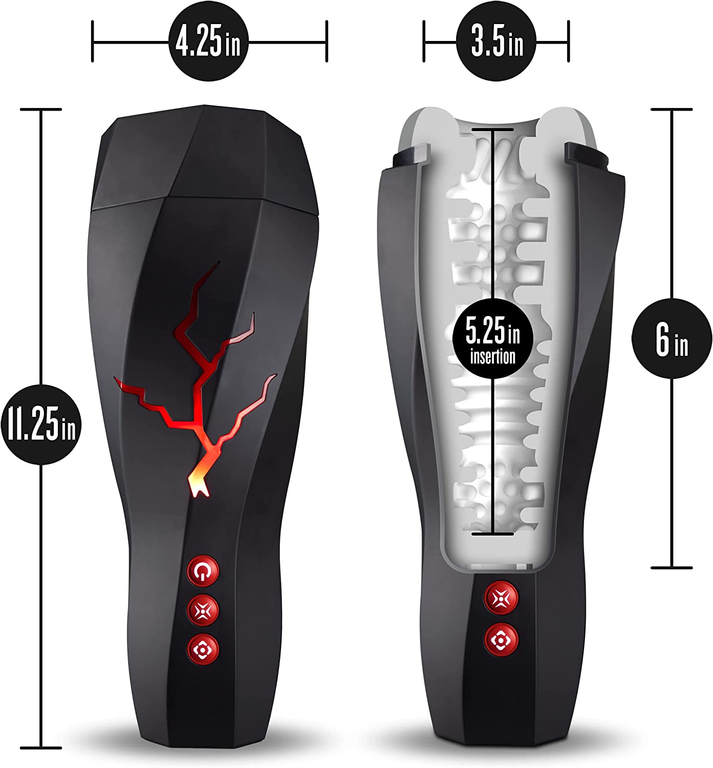 Masturbador Vibracion con Succion De Lujo M For Men - Storm - White