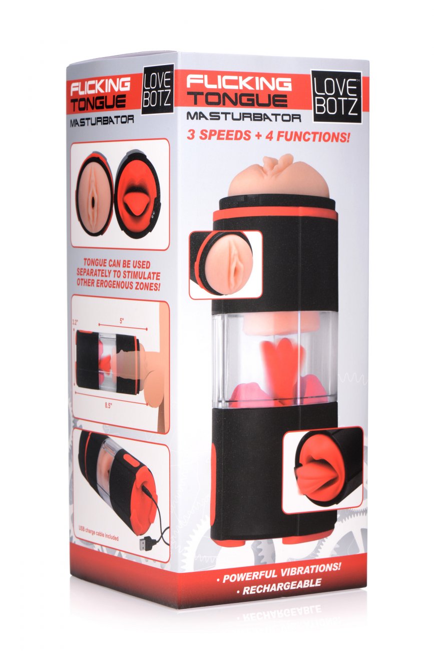 Masturbador Automático Vagina Lengua Interna Muy Estimulante Flicking Tongue Masturbator