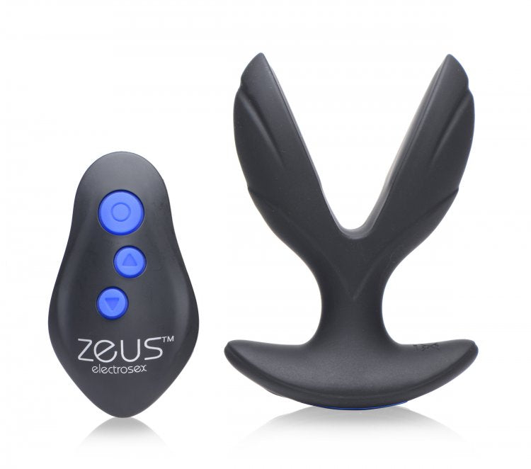 Plug Anal Electro-spread Potente Vibrador Estimulador Control Zeus Electrosex 64X Electro-Spread Vibrating and E-stim Silicone Plug