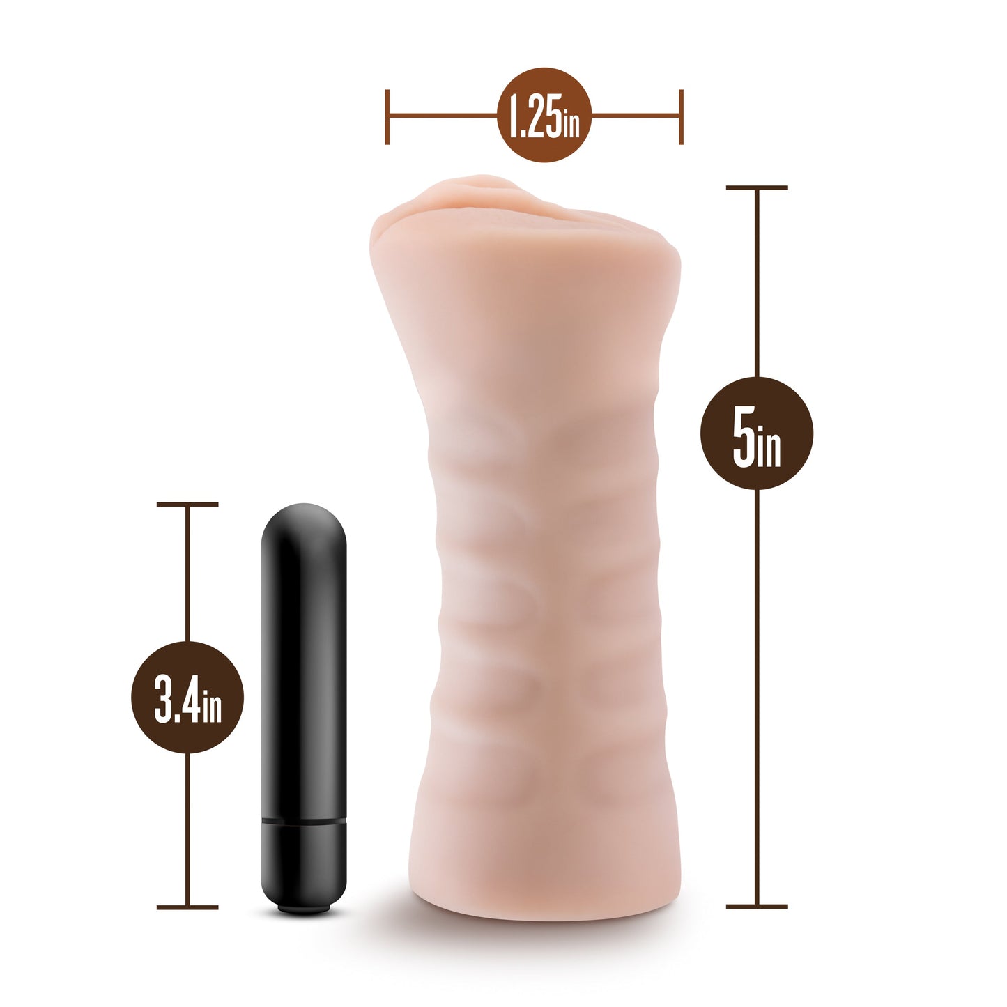 Masturbador Masculino Suave Rica Vagina Stroker Vibracion M for Men - Rain - Vanilla