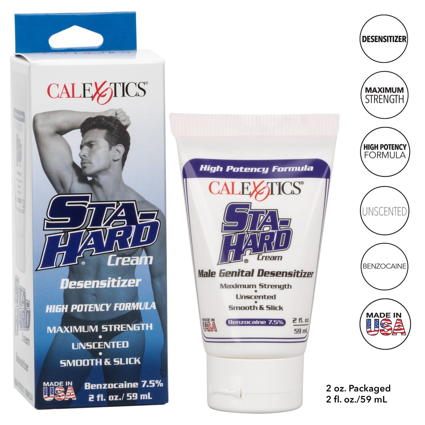 Retardante Sta-hard Desensibilizador Eyaculación Precoz Sta-Hard® Cream 2 oz - Packaged