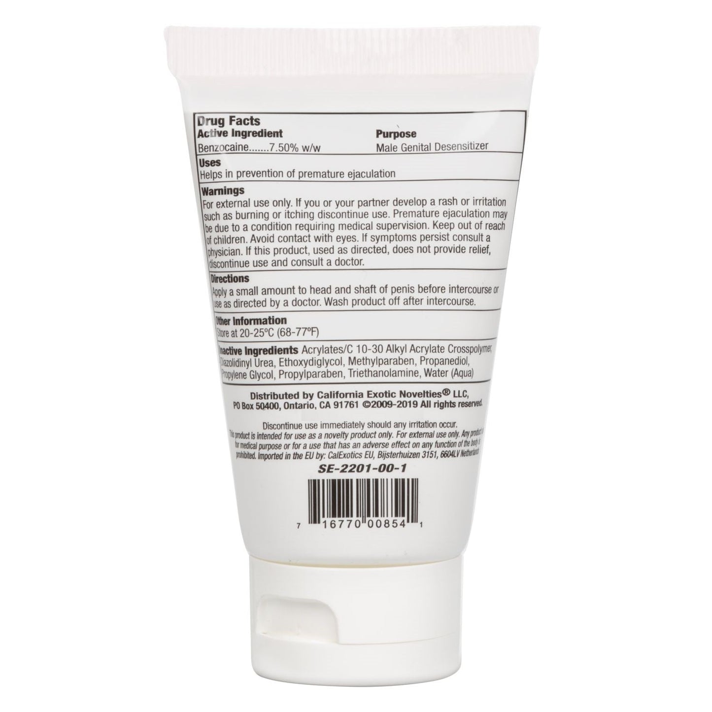 Retardante Sta-hard Desensibilizador Eyaculación Precoz Sta-Hard® Cream 2 oz - Packaged