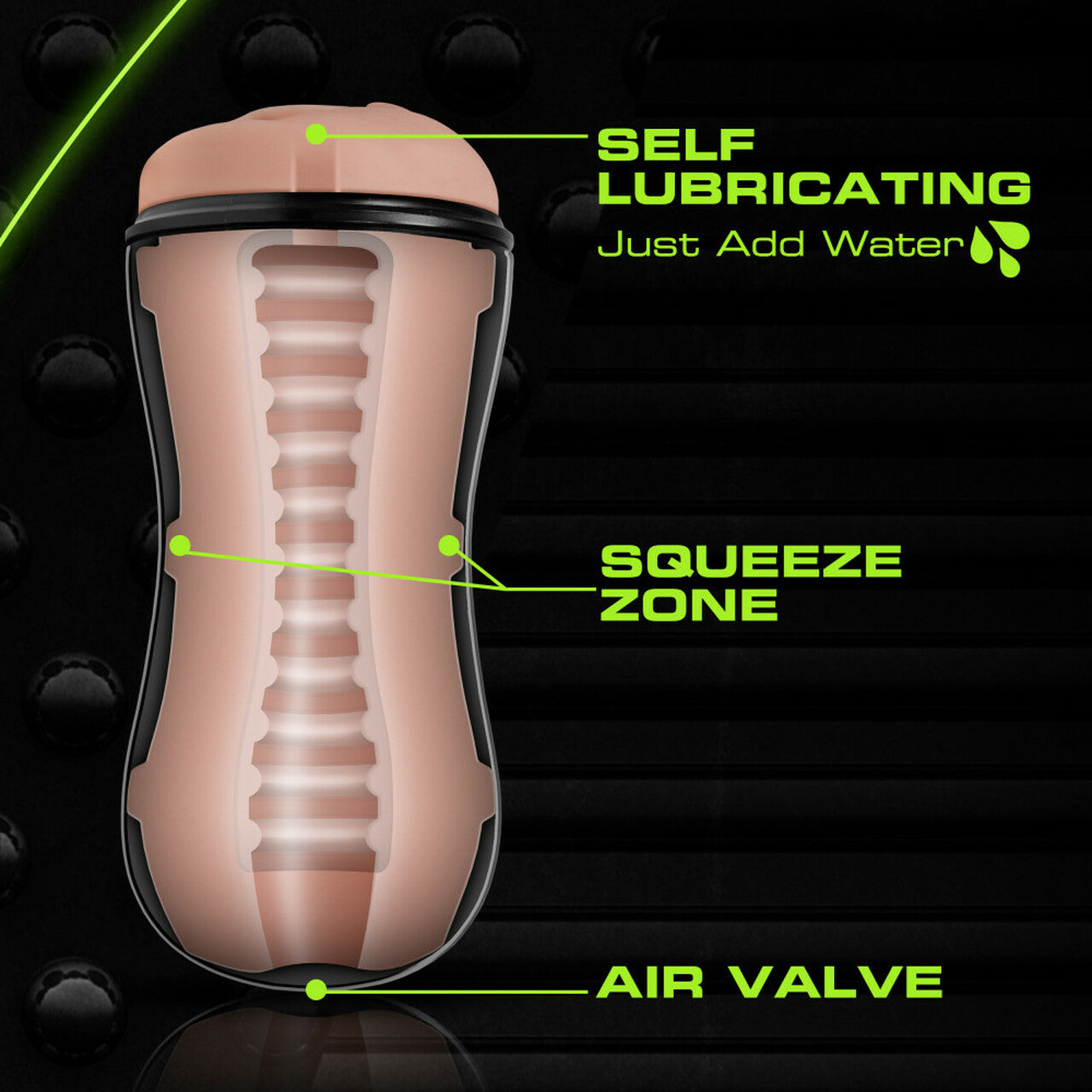 Masturbador Textura Interna Vagina Lubricada Soft and Wet - Pussy with Pleasure Ridges - Self Lubricating Stroker Cup - Vanilla