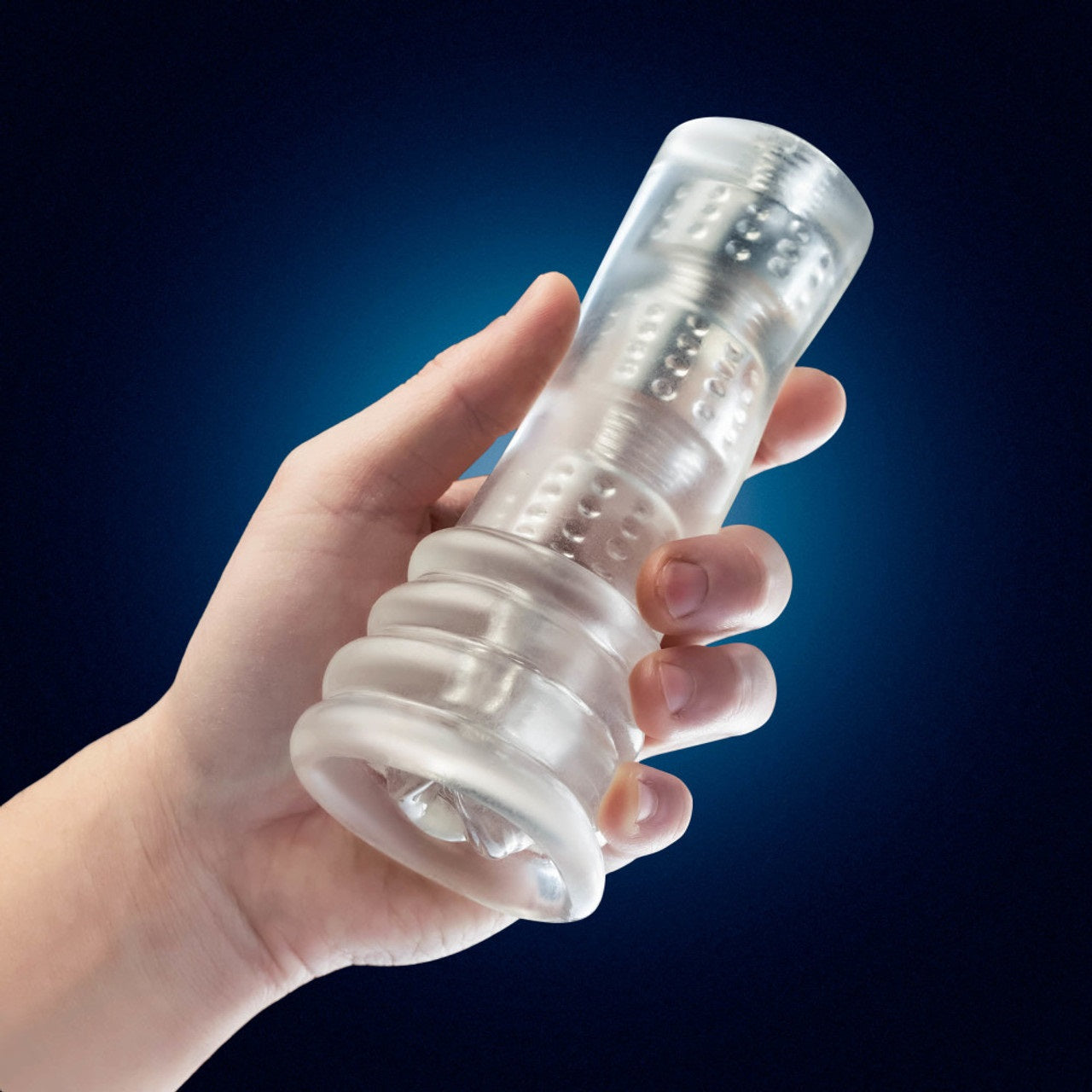 Masturbador Suave Textura Interna Brilla En La Obscuridad M for Men - Soft and Wet - All Nighter - Clear