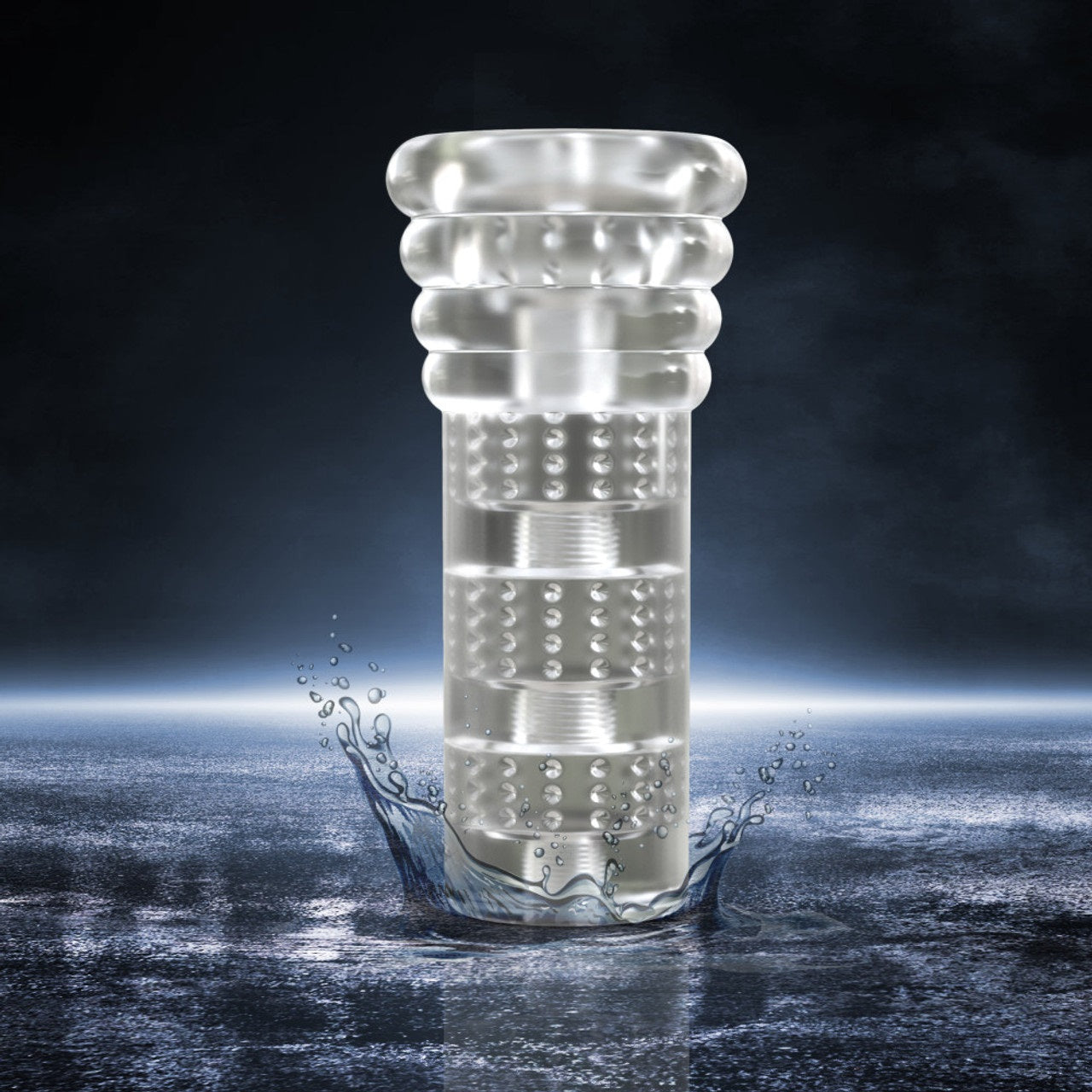 Masturbador Suave Textura Interna Brilla En La Obscuridad M for Men - Soft and Wet - All Nighter - Clear