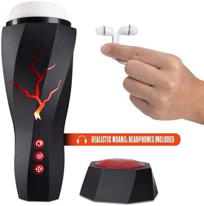 Masturbador Vibracion con Succion De Lujo M For Men - Storm - White