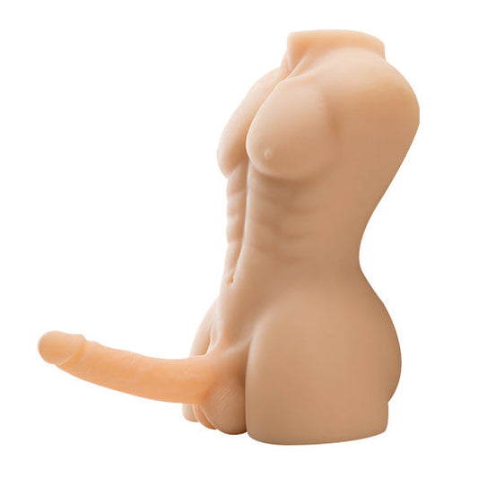 Masturbador Pene 19cm Y Ano Realista Torso Masculino Hombre