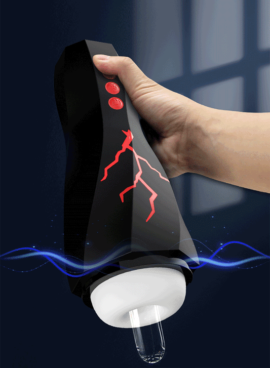 Masturbador Vibracion con Succion De Lujo M For Men - Storm - White