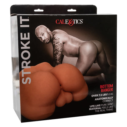 Masturbador Sensación Realista Ano Suave Stroke It Bottom Banger - Brown