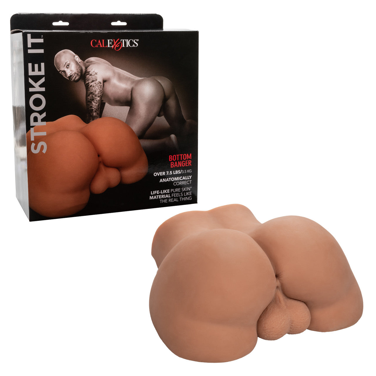 Masturbador Sensación Realista Ano Suave Stroke It Bottom Banger - Brown
