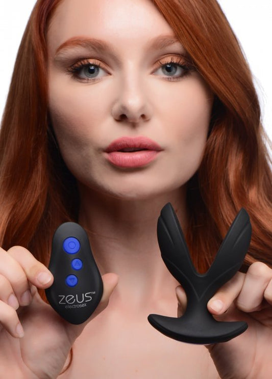 Plug Anal Electro-spread Potente Vibrador Estimulador Control Zeus Electrosex 64X Electro-Spread Vibrating and E-stim Silicone Plug