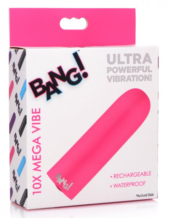Mega Bala Vibradora Potente Masajeadora Recargable Bang! 10X Mega Vibrator  Pink
