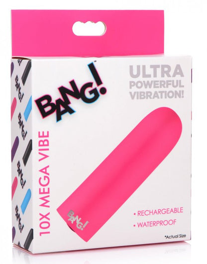 Mega Bala Vibradora Potente Masajeadora Recargable Bang! 10X Mega Vibrator  Pink