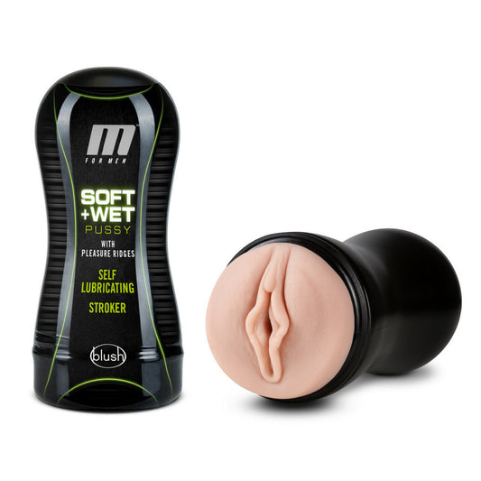 Masturbador Textura Interna Vagina Lubricada Soft and Wet - Pussy with Pleasure Ridges - Self Lubricating Stroker Cup - Vanilla