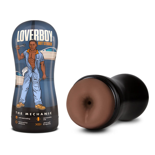 Masturbador Realista Ano De Hombre Apretado Stroker Loverboy - The Mechanic - Self Lubricating Stroker - Brown