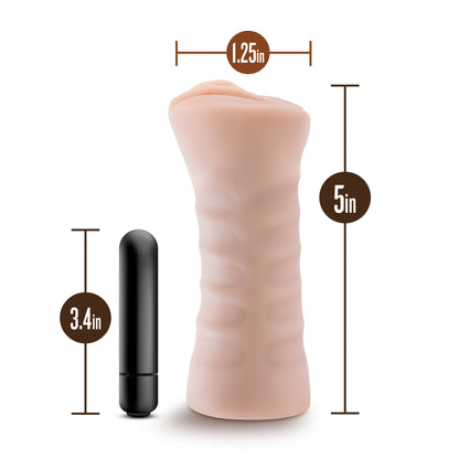 Masturbador Masculino Suave Rica Vagina Stroker Vibracion M for Men - Rain - Vanilla