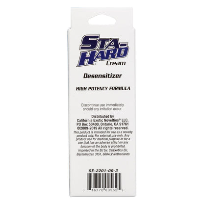 Retardante Sta-hard Desensibilizador Eyaculación Precoz Sta-Hard® Cream 2 oz - Packaged