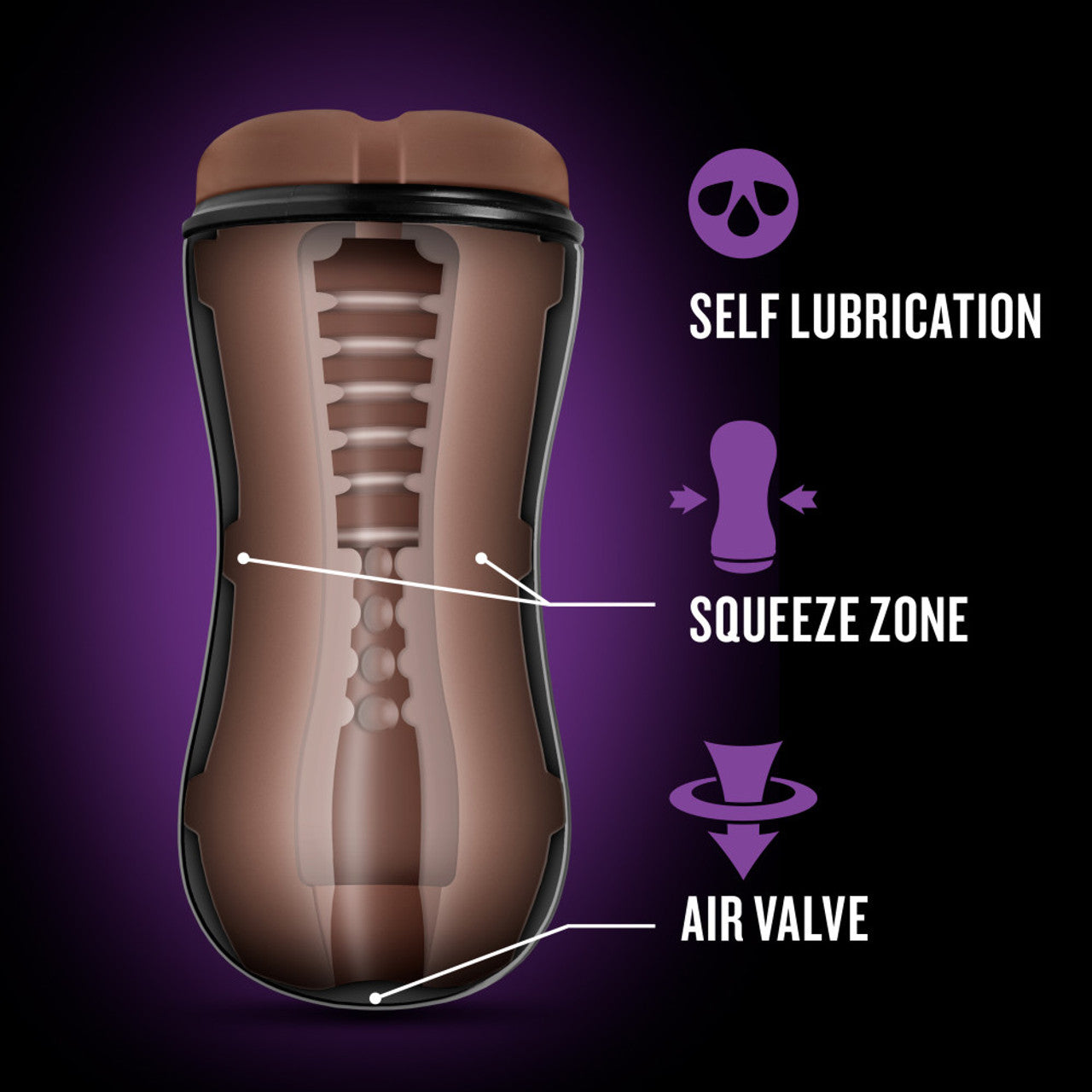 Masturbador Realista Ano Hombre Apretado Suave Loverboy - The DJ - Self Lubricating Stroker - Brown
